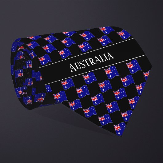 Cravate Motif du drapeau australien Wavy