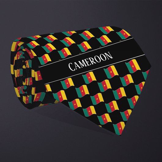 Cravate Motif du drapeau camerounais