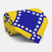 Cravate Motif du drapeau de Bosnie (Roulé)