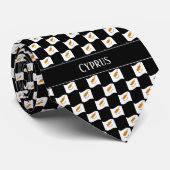 Cravate Motif du drapeau de Chypre (Roulé)