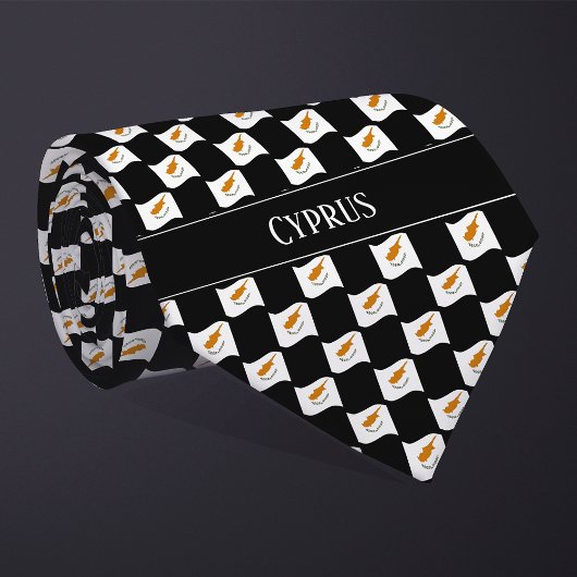 Cravate Motif du drapeau de Chypre