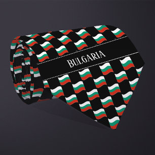 Cravate Motif du drapeau de la Bulgarie