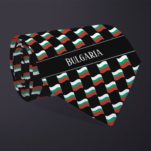 Cravate Motif du drapeau de la Bulgarie