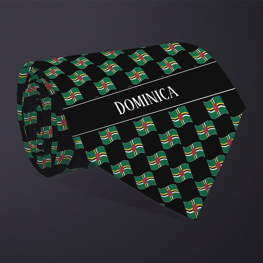Cravate Motif du drapeau de la Dominique