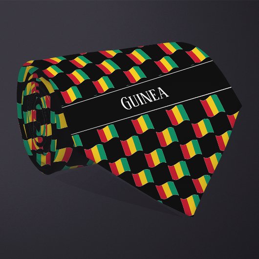 Cravate Motif du drapeau de la Guinée Vavy