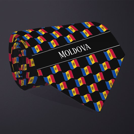 Cravate Motif du drapeau de la Moldavie