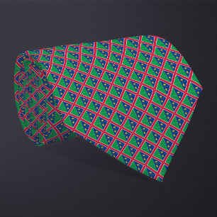Cravate Motif du drapeau de la Namibie Patchwork