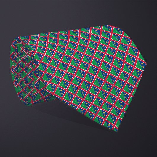 Cravate Motif du drapeau de la Namibie Patchwork