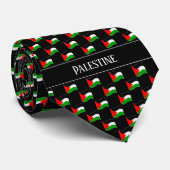 Cravate Motif du drapeau de la Palestine (Roulé)