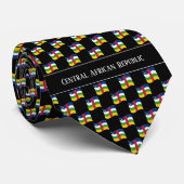 Cravate Motif du drapeau de la République Centrafricaine (Roulé)