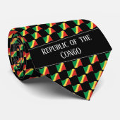 Cravate Motif du drapeau de la République du Congo (Roulé)