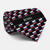 Cravate Motif du drapeau de la Russie vague (Roulé)