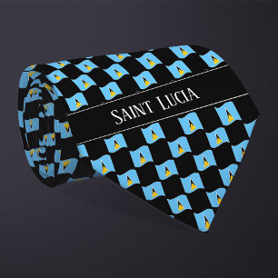 Cravate Motif du drapeau de la Sainte-Lucie