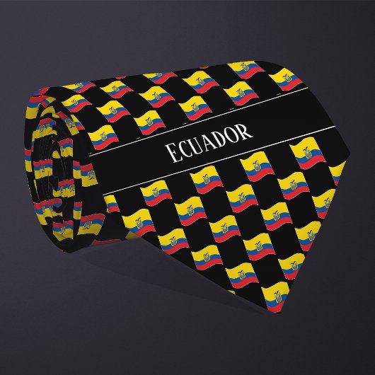 Cravate Motif du drapeau de l'Équateur