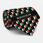 Cravate Motif du drapeau de Madagascar (Roulé)