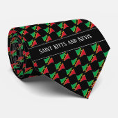 Cravate Motif du drapeau de Saint-Kitts-et-Nevis (Roulé)