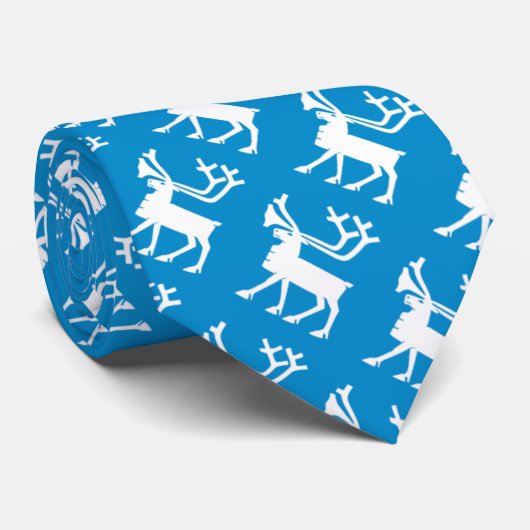 Cravate Motif du drapeau de Tromsø, NORVÈGE (Roulé)