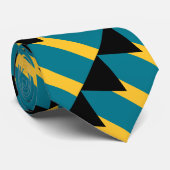 Cravate Motif du drapeau des Bahamas (Roulé)