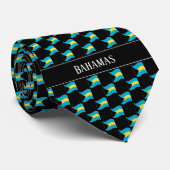 Cravate Motif du drapeau des Bahamas Wavy (Roulé)