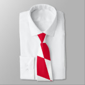 Cravate Motif du drapeau diamant de Bavière rouge et blanc (Attaché)