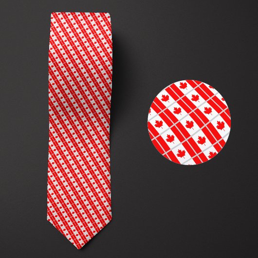 Cravate Motif du drapeau du Canada