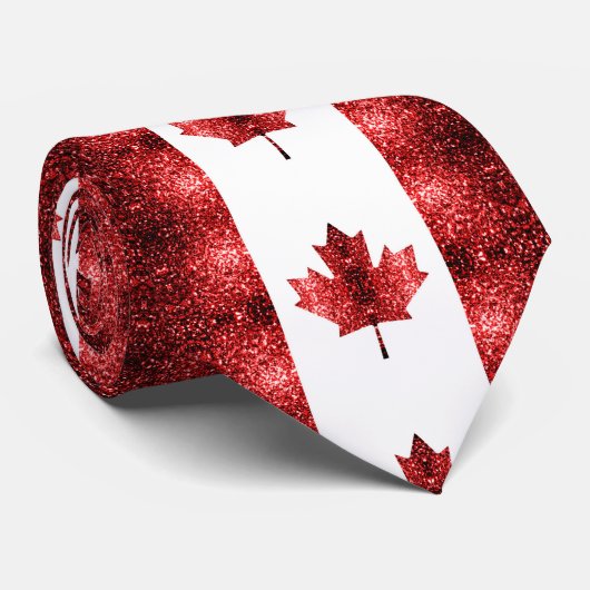 Cravate Motif du drapeau du Canada (Roulé)