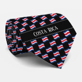 Cravate Motif du drapeau du Costa Rica (Roulé)
