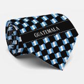 Cravate Motif du drapeau du Guatemala Wavy (Roulé)