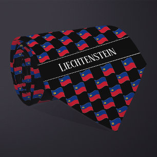 Cravate Motif du drapeau du Liechtenstein
