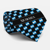 Cravate Motif du drapeau du Nicaragua (Roulé)