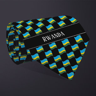 Cravate Motif du drapeau du Rwanda