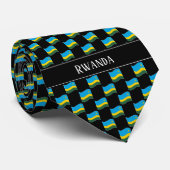 Cravate Motif du drapeau du Rwanda (Roulé)