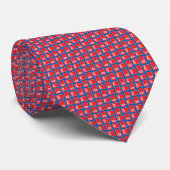 Cravate Motif du drapeau nord-coréen (Roulé)