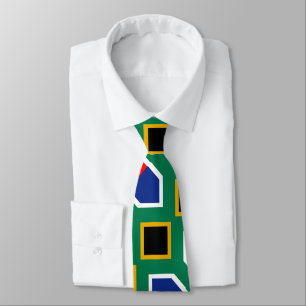 Cravate Motif du drapeau sud-africain