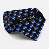 Cravate Motif du Drapeau Wavy Cabo Verde (Roulé)