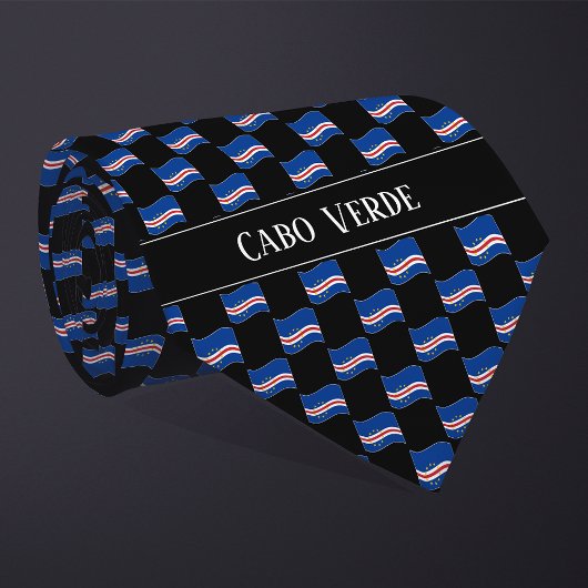 Cravate Motif du Drapeau Wavy Cabo Verde