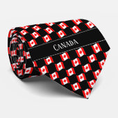 Cravate Motif du drapeau Wavy Canada (Roulé)