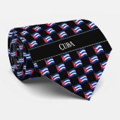 Cravate Motif du Drapeau Wavy Cuba (Roulé)
