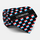 Cravate Motif du Drapeau Wavy Luxembourg (Roulé)