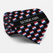 Cravate Motif du drapeau Wavy Pays-Bas (Roulé)