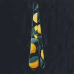 Cravate Motif du jardin de citron. Agrumes tropicaux jaune<br><div class="desc">Cravate motif citron jaune.</div>