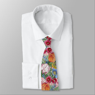 Cravate Motif du jardin des fleurs printanières