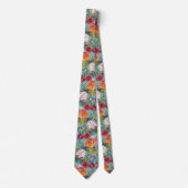 Cravate Motif du jardin des fleurs printanières (Devant)