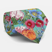 Cravate Motif du jardin des fleurs printanières (Roulé)