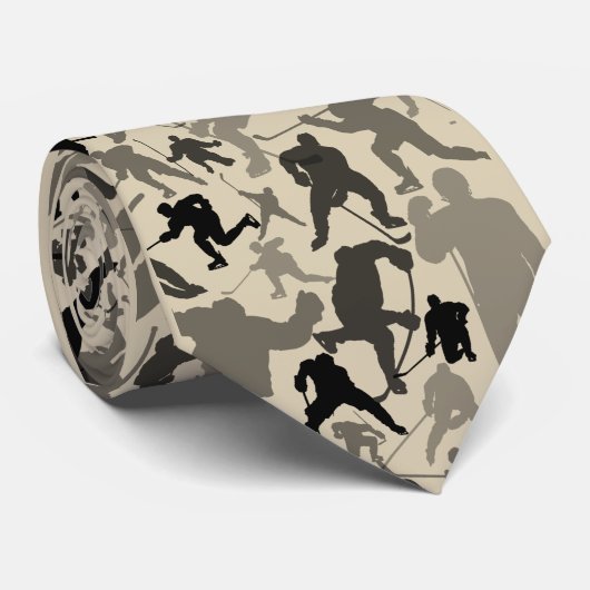 Cravate Motif du joueur de hockey (Roulé)