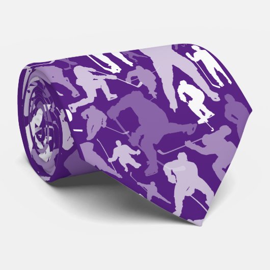 Cravate Motif du joueur de hockey (Roulé)