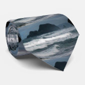 Cravate Motif du paradis tropical de la côte hawaïenne (Roulé)