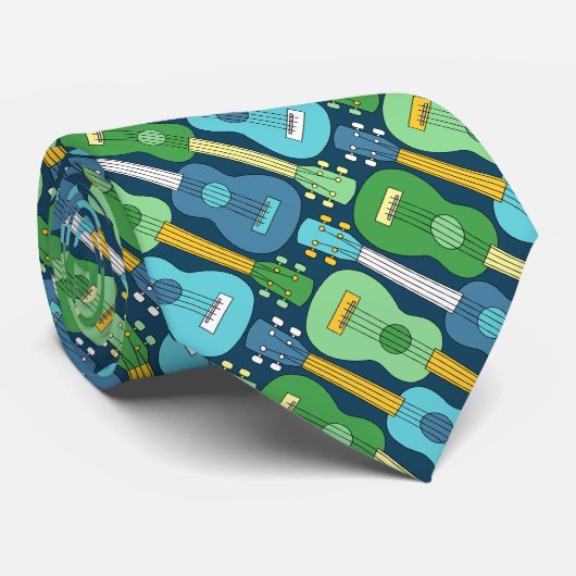 Cravate Motif d'Ukulele (Roulé)