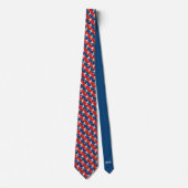 Cravate Motif E175 rayé rouge et bleu (Devant)