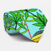 CRAVATE MOTIF ÉGYPTIEN DE PLANTE (Roulé)